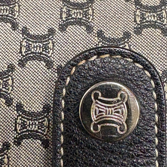 Vintage Celine Macadam monogram bifold compact wallet canvas and leather rare - Picture 10 of 13